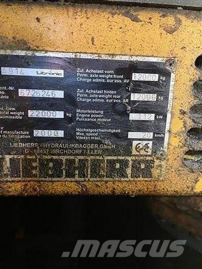 Liebherr A914 Speciális kotrók