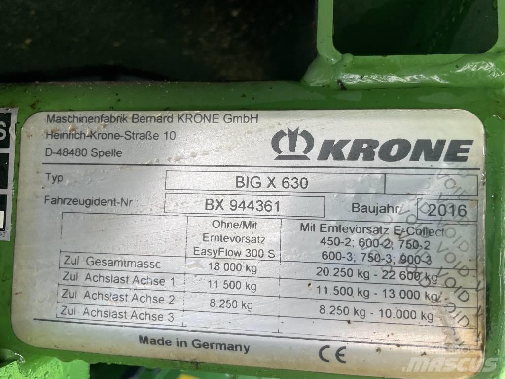 Krone Big X 630 Önjáró szecskázók