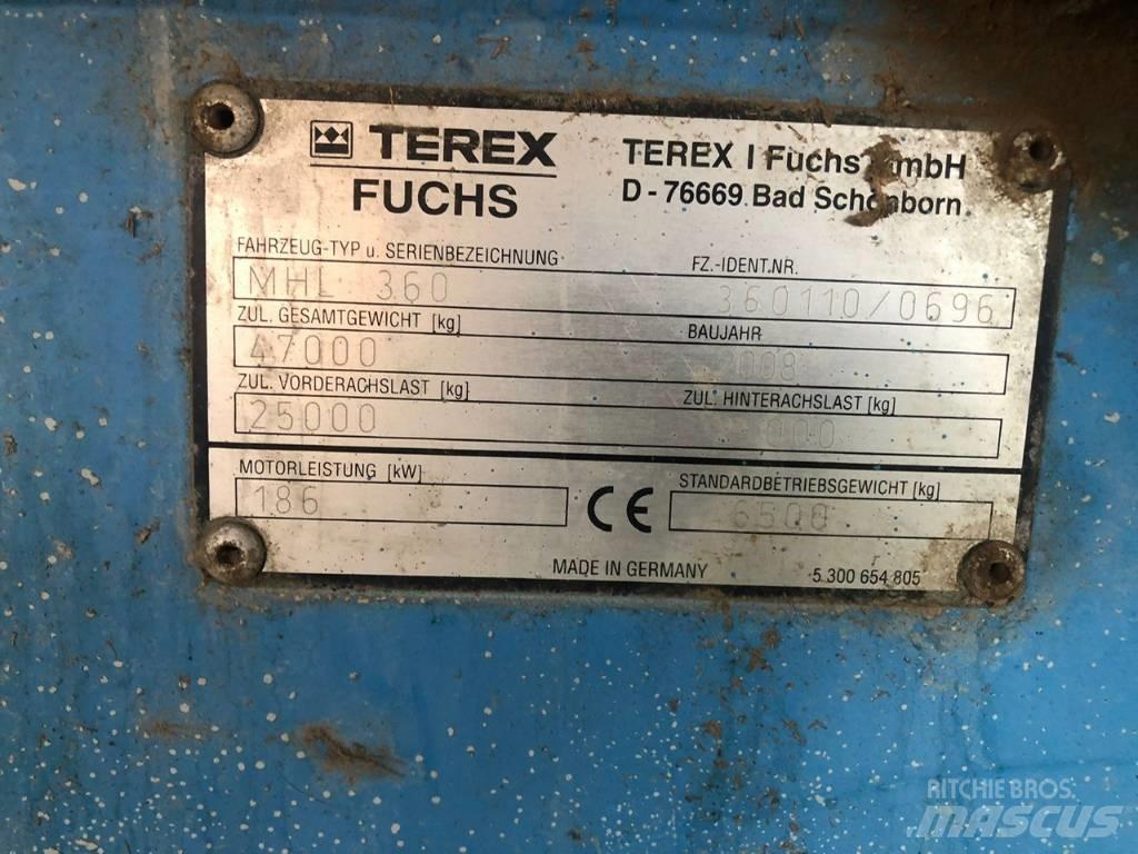 Terex Fuchs MHL 360 Gumikerekes kotrók