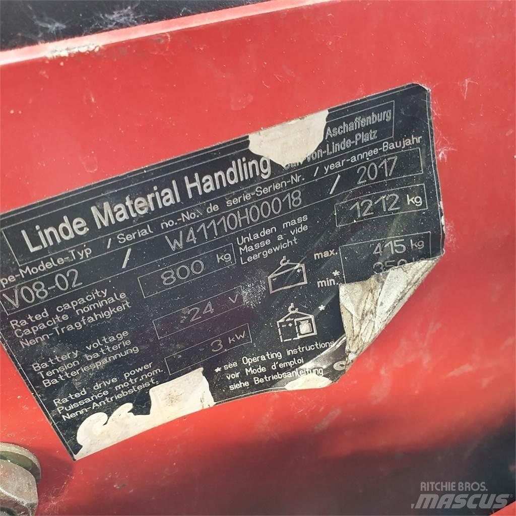 Linde V08-02 Komissiózó közepes emelésű targonca