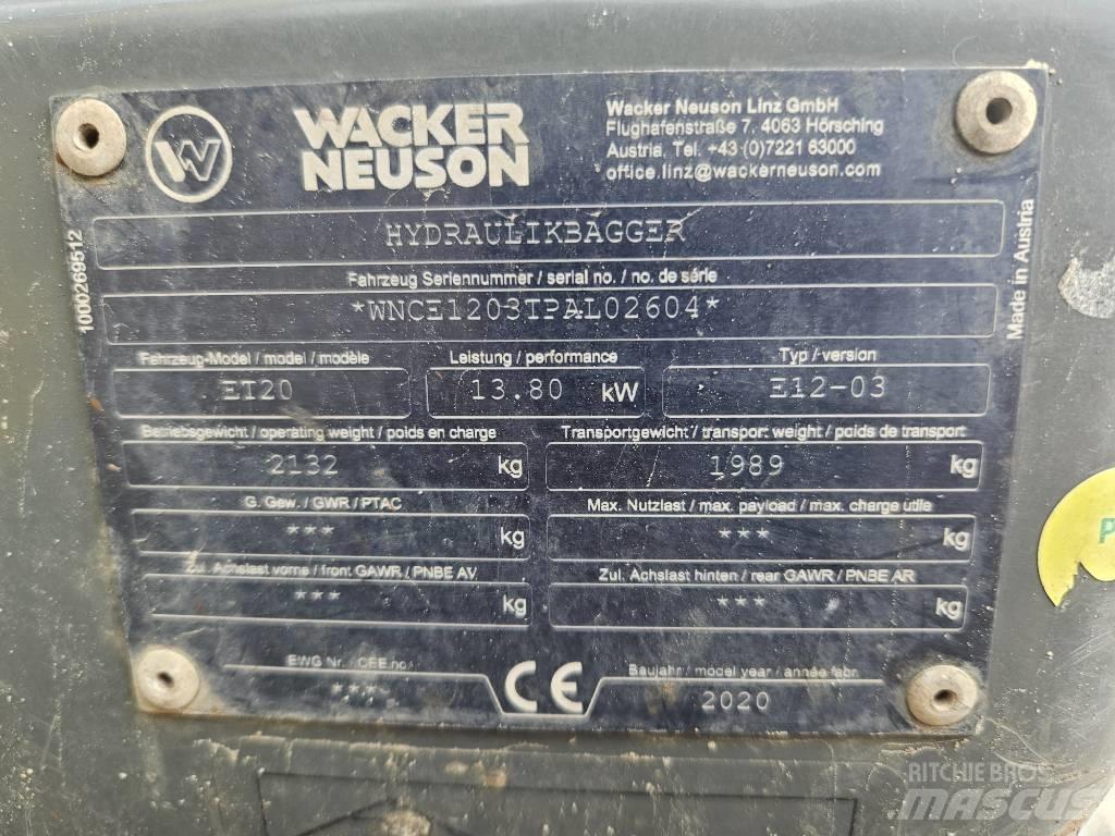 Wacker Neuson ET 20 Mini kotrók < 7t