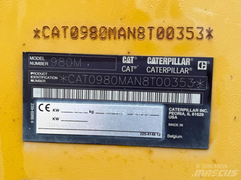 CAT 980 M Gumikerekes homlokrakodók