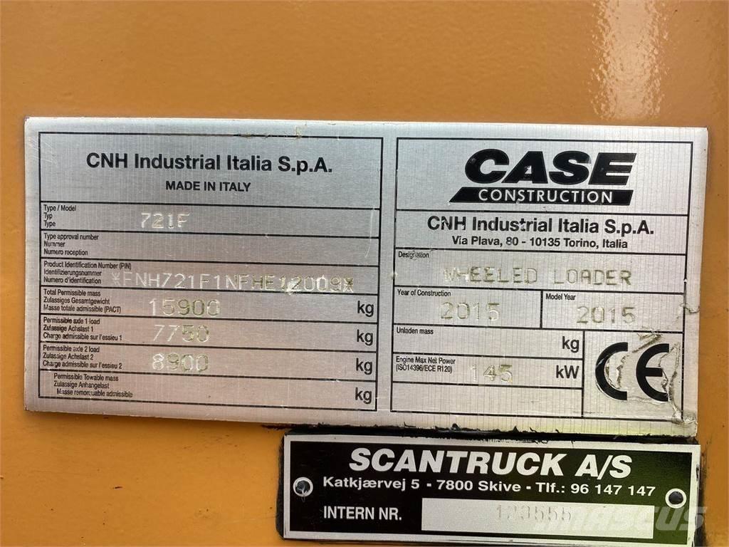 CASE 721F Gumikerekes homlokrakodók