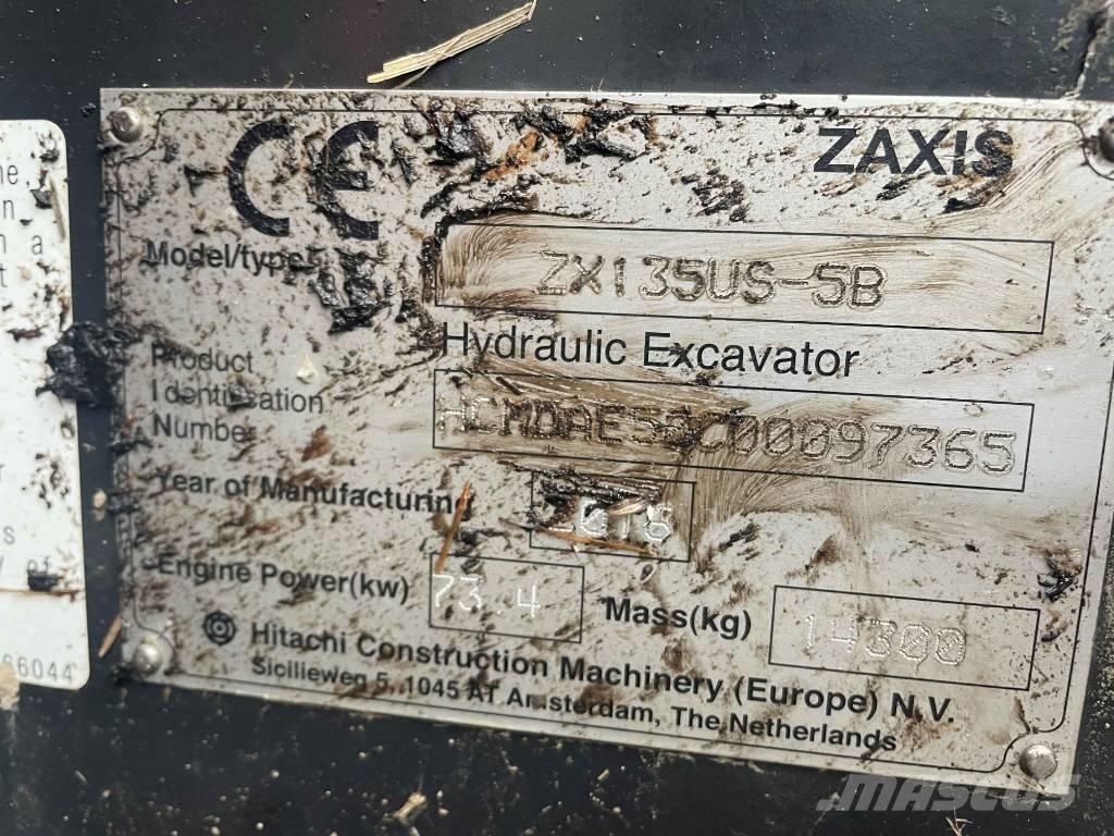 Hitachi ZX 135 US-5B Lánctalpas kotrók