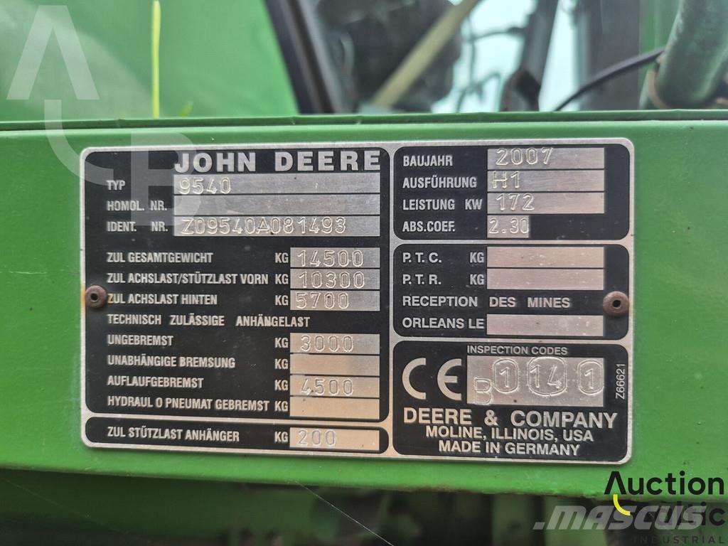 John Deere 9540 Kombájnok