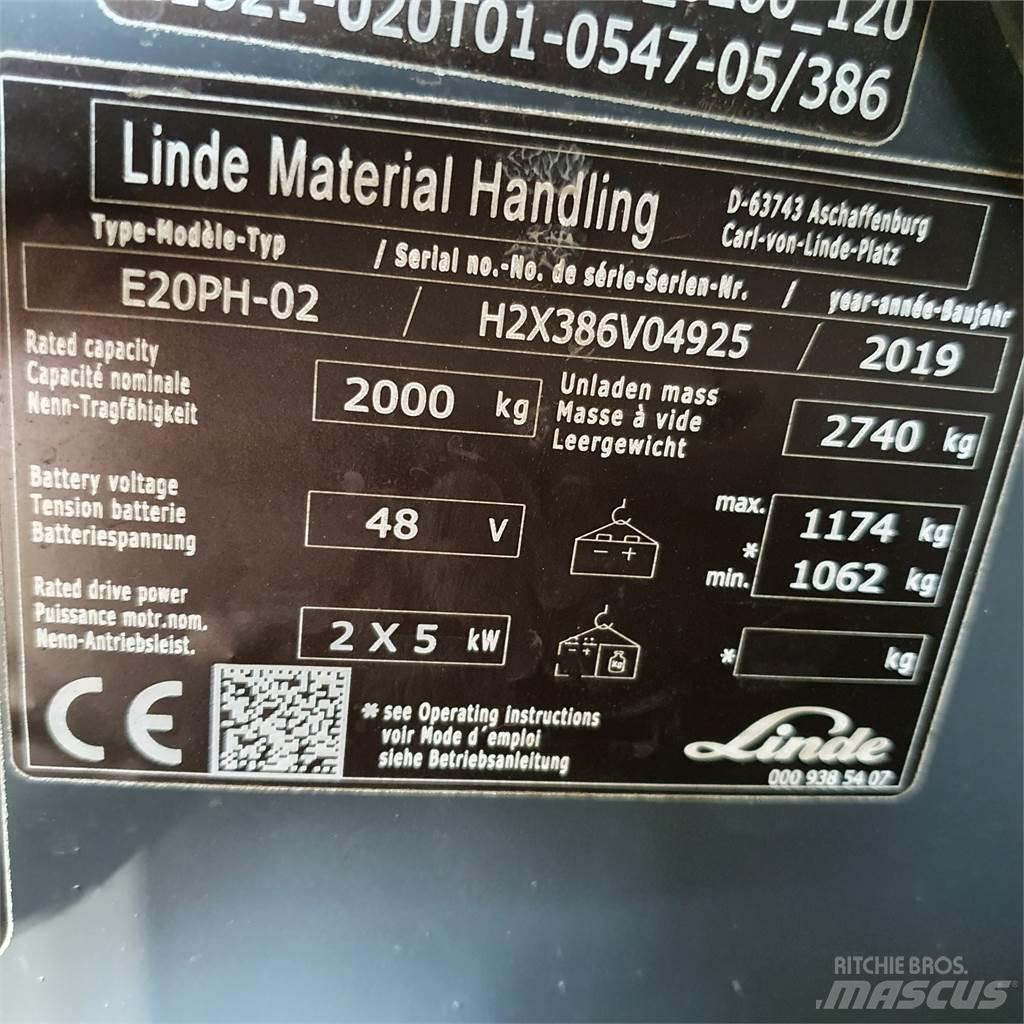 Linde E20PH Elektromos targoncák