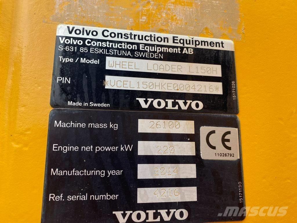 Volvo L 150 H Gumikerekes homlokrakodók