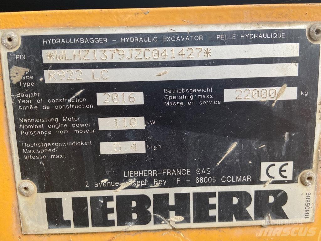 Liebherr R 922LC Lánctalpas kotrók