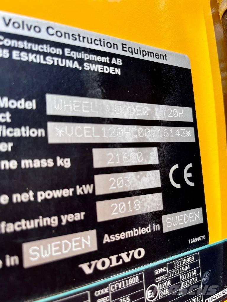 Volvo L 120 H Gumikerekes homlokrakodók
