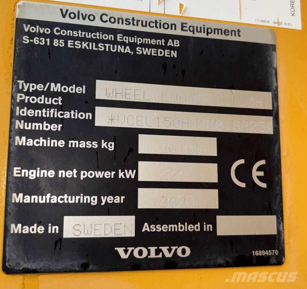 Volvo Radlader L150H Gumikerekes homlokrakodók