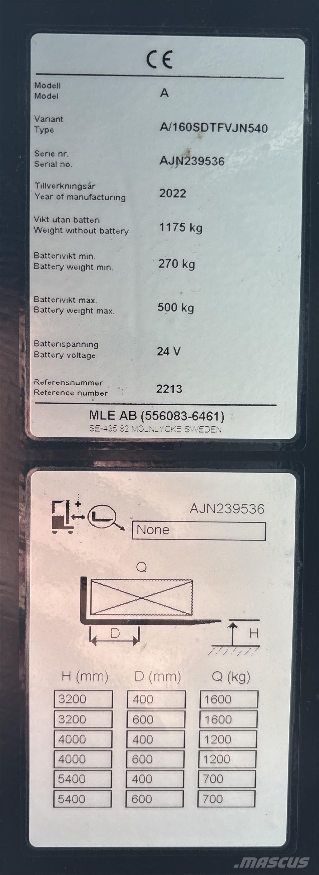 Atlet A160 Elektromos gyalogkíséretű targoncák