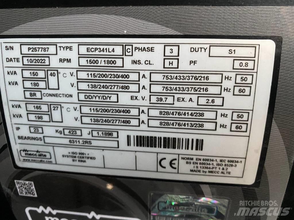 JCB G165QS Dízel áramfejlesztők