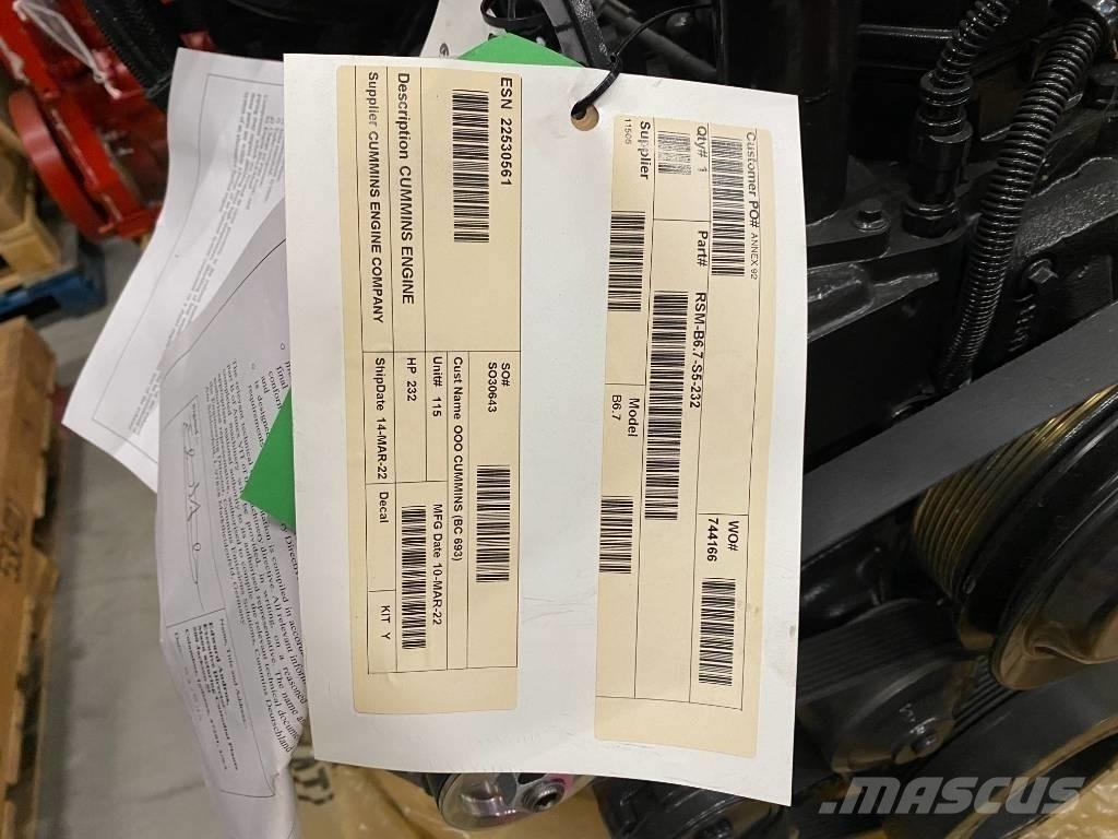 Cummins QSB6.7 Egyéb mezőgazdasági gépek