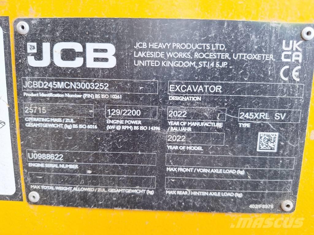 JCB 245 XR LC Lánctalpas kotrók