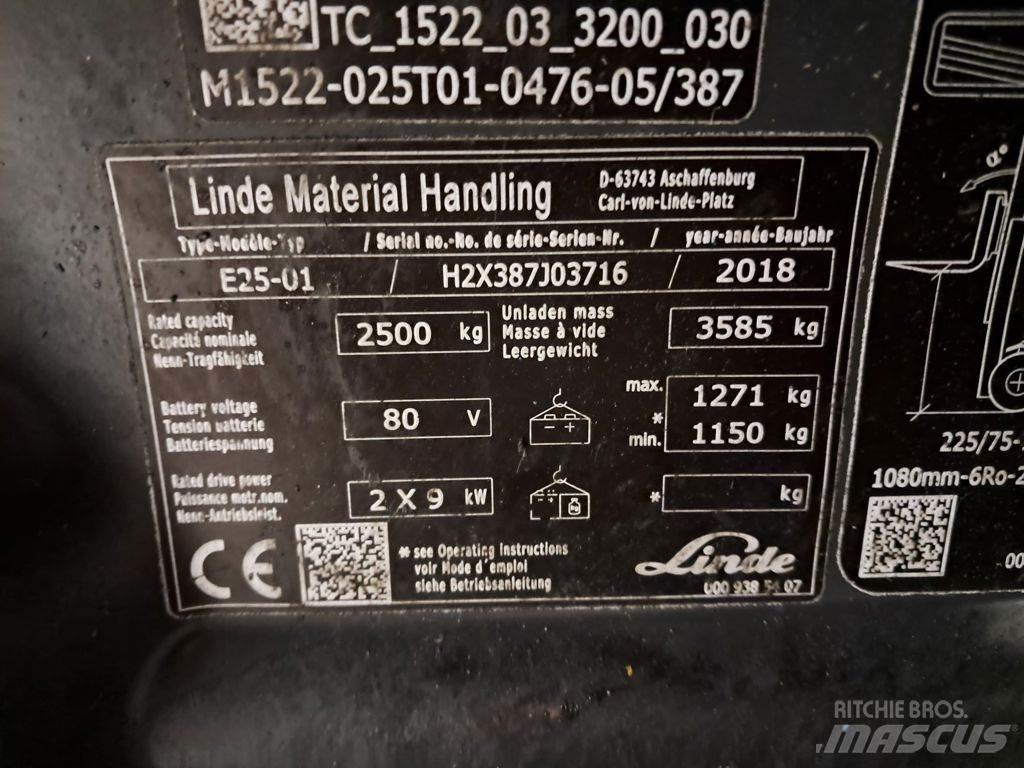 Linde E25-01 Elektromos targoncák