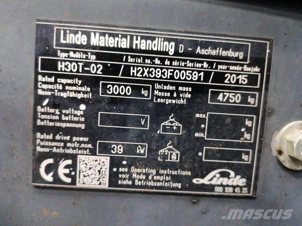 Linde H30T-02 Gázüzemű targoncák