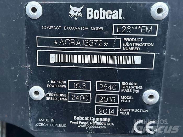 Bobcat E26 Mini kotrók < 7t