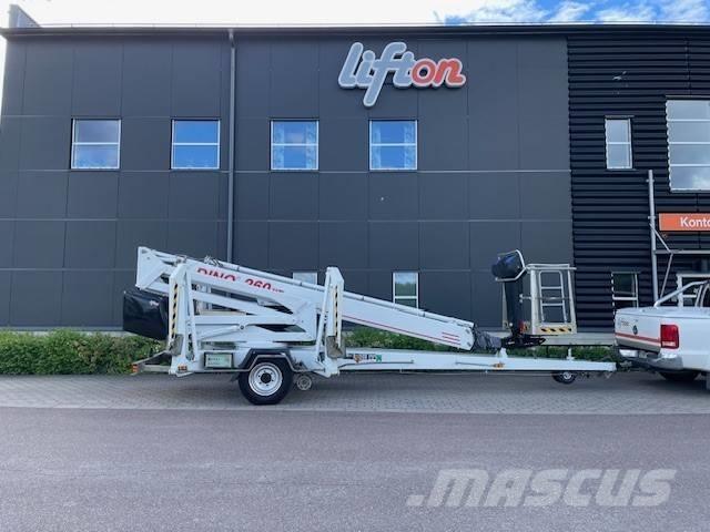 Dino 260 XTD Skylift Pótkocsira szerelt emelők és állványok