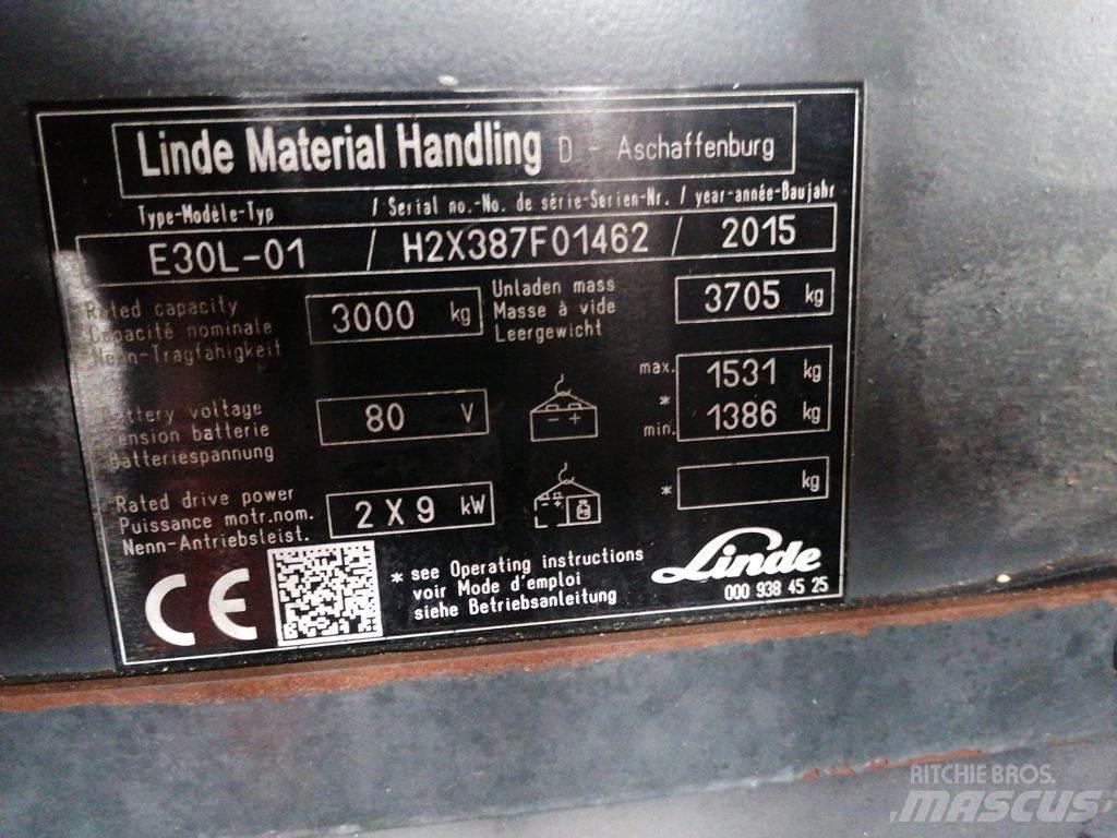 Linde E30L-01 Elektromos targoncák