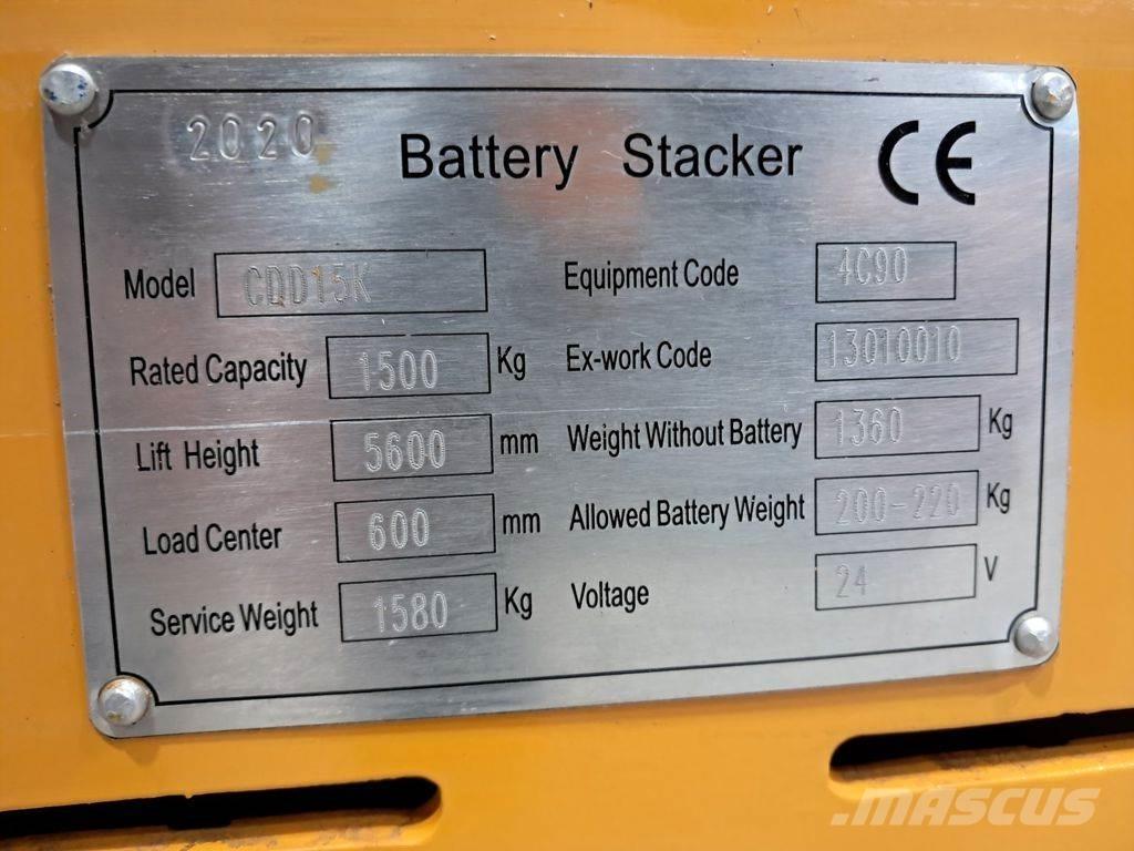  stapelaar CDD15K Gyalogkíséretű targonca