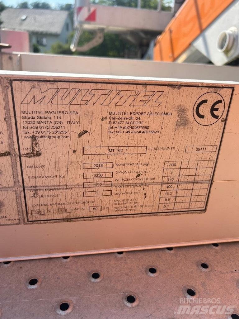 Multitel MT 162 Teherautóra szerelt emelők és állványok