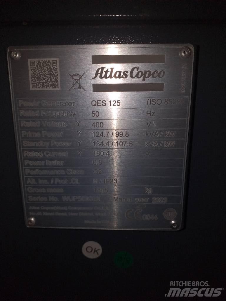 Atlas Copco QES125 Dízel áramfejlesztők
