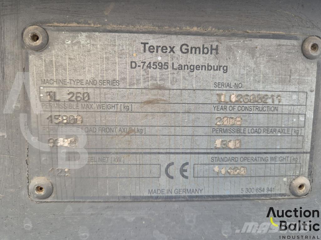 Terex TL 260 Gumikerekes homlokrakodók