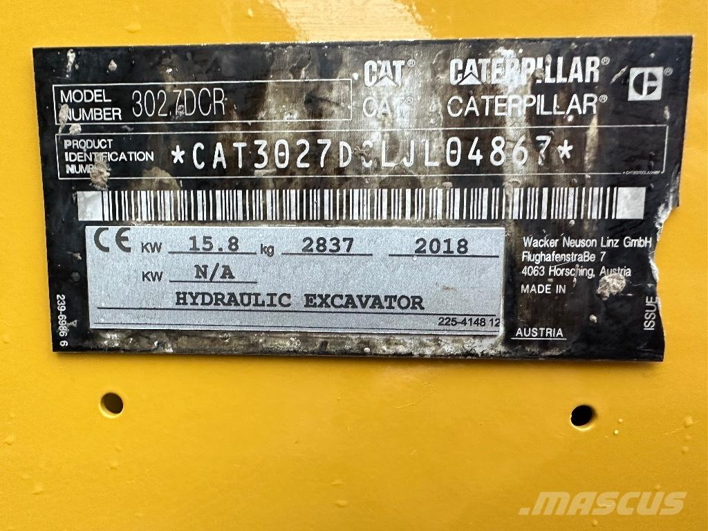 CAT 302.7 D CR Mini kotrók < 7t
