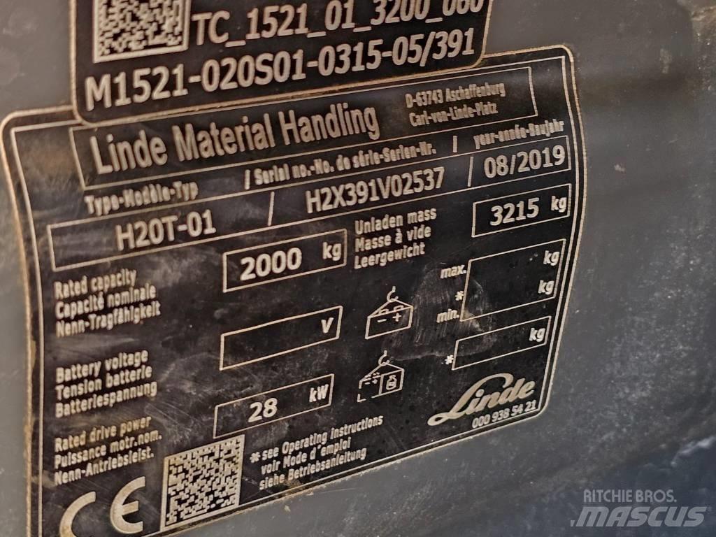 Linde H20T-01 Gázüzemű targoncák