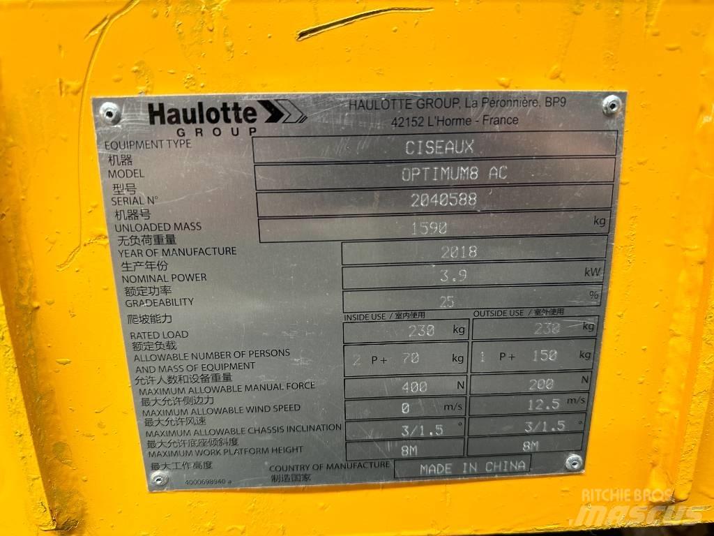 Haulotte OPTIMUM 8 Ollós emelők