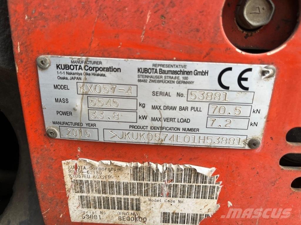 Kubota KX 057-4 Mini kotrók < 7t