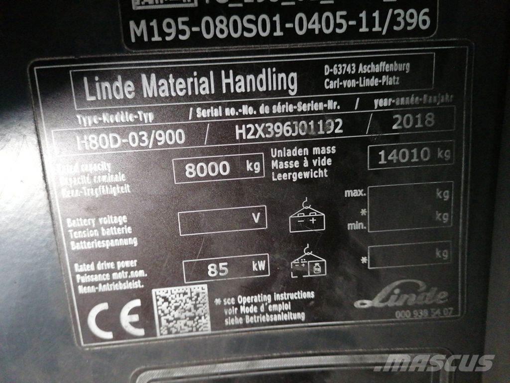 Linde H80D-03/900 Dízel targoncák
