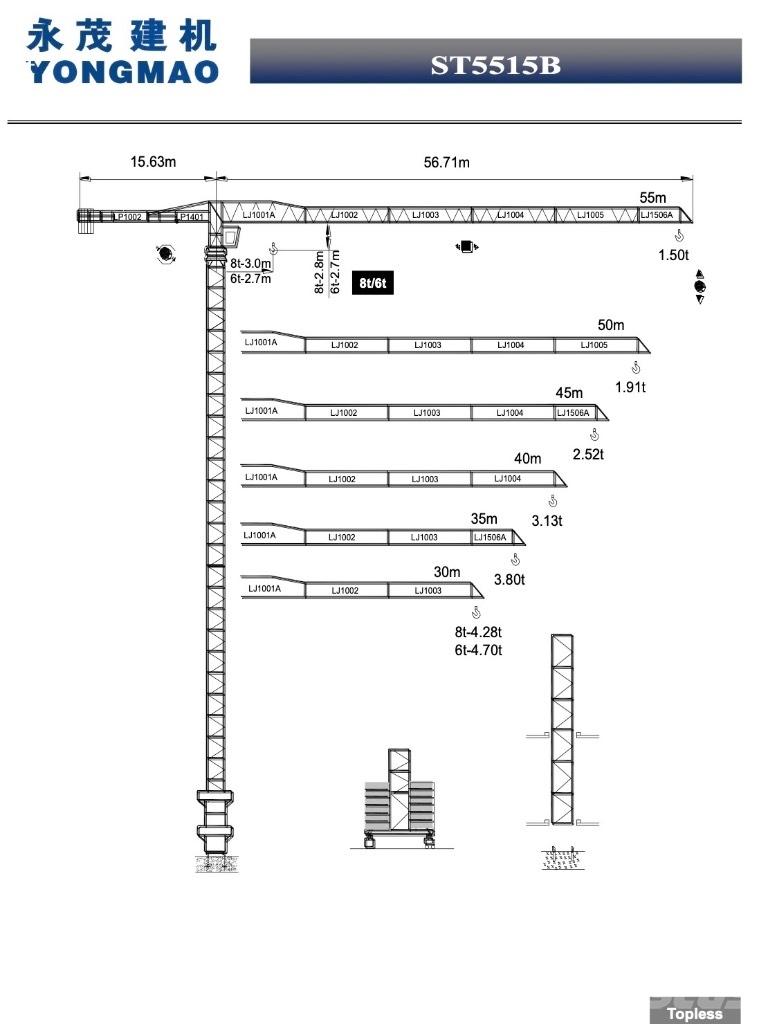 Yongmao ST5515B-6T Torony daruk