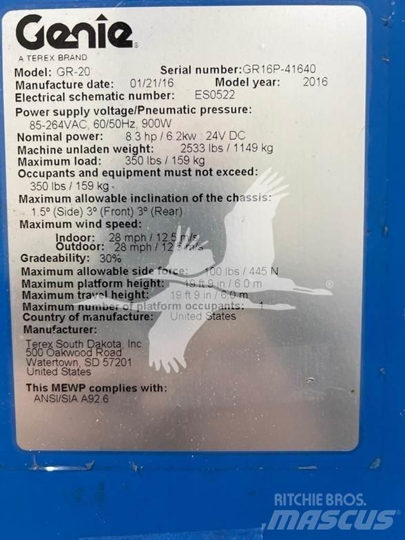 Genie GR20 Személyemelők