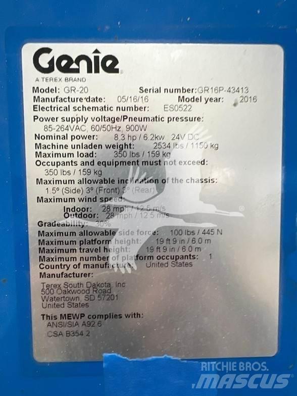 Genie GR20 Személyemelők