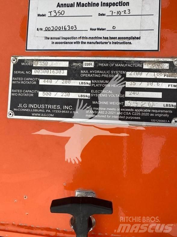 JLG T350 Pótkocsira szerelt emelők és állványok