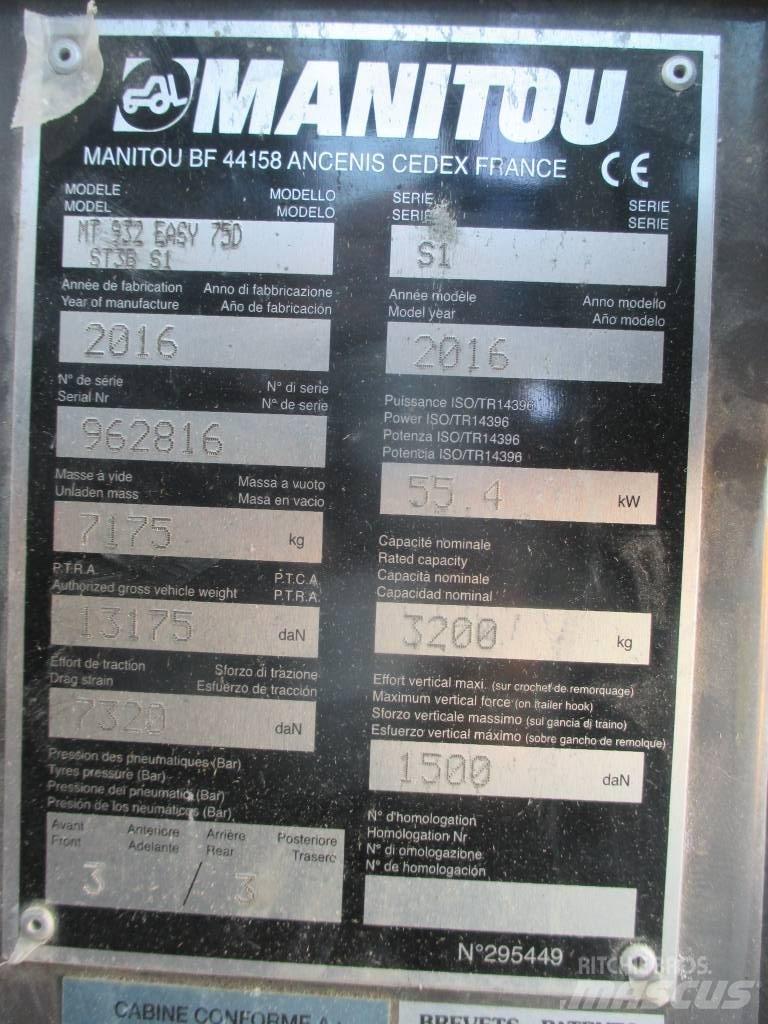 Manitou MT 932 Teleszkópos rakodók