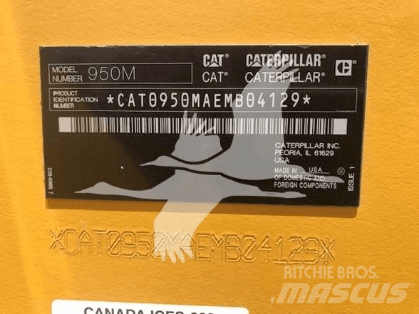 CAT 950M Gumikerekes homlokrakodók