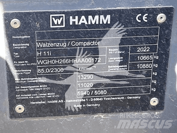 Hamm H11i Egydobos hengerek