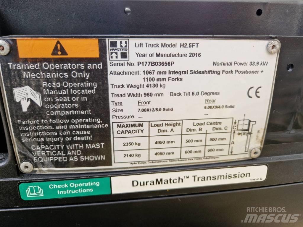 Hyster H2,5FT Dízel targoncák