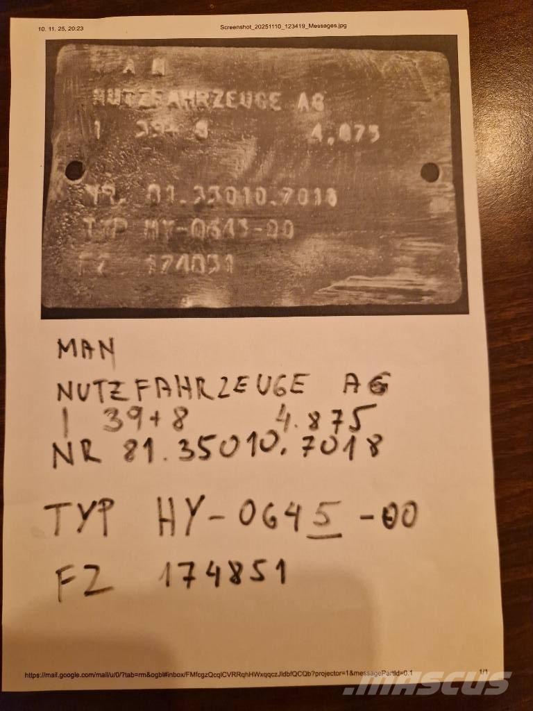 MAN L 2000 Tengelyek