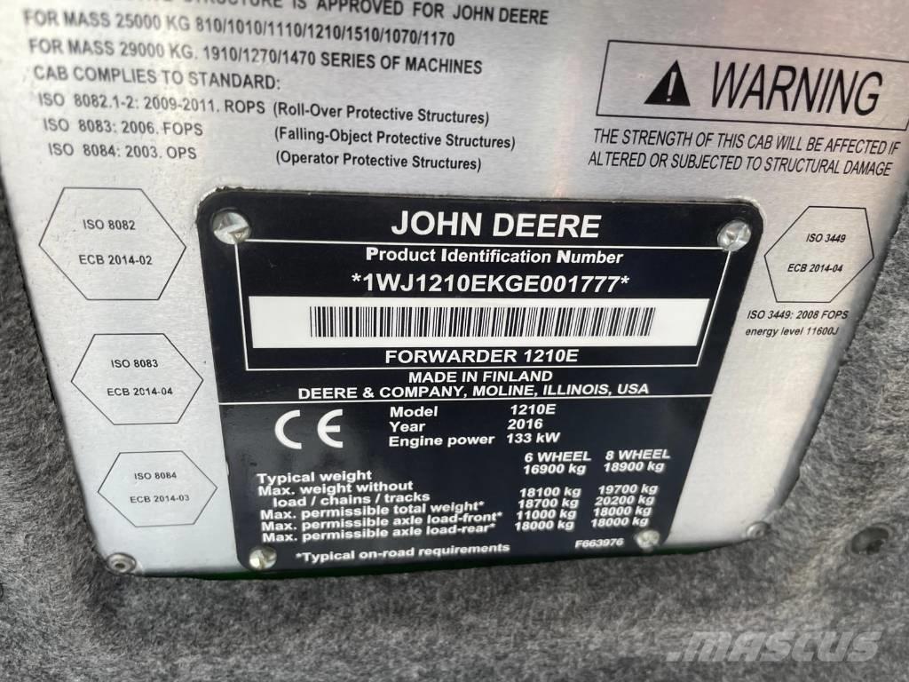 John Deere 1210 E Kihordók