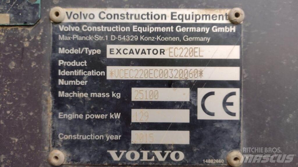 Volvo EC220EL Lánctalpas kotrók