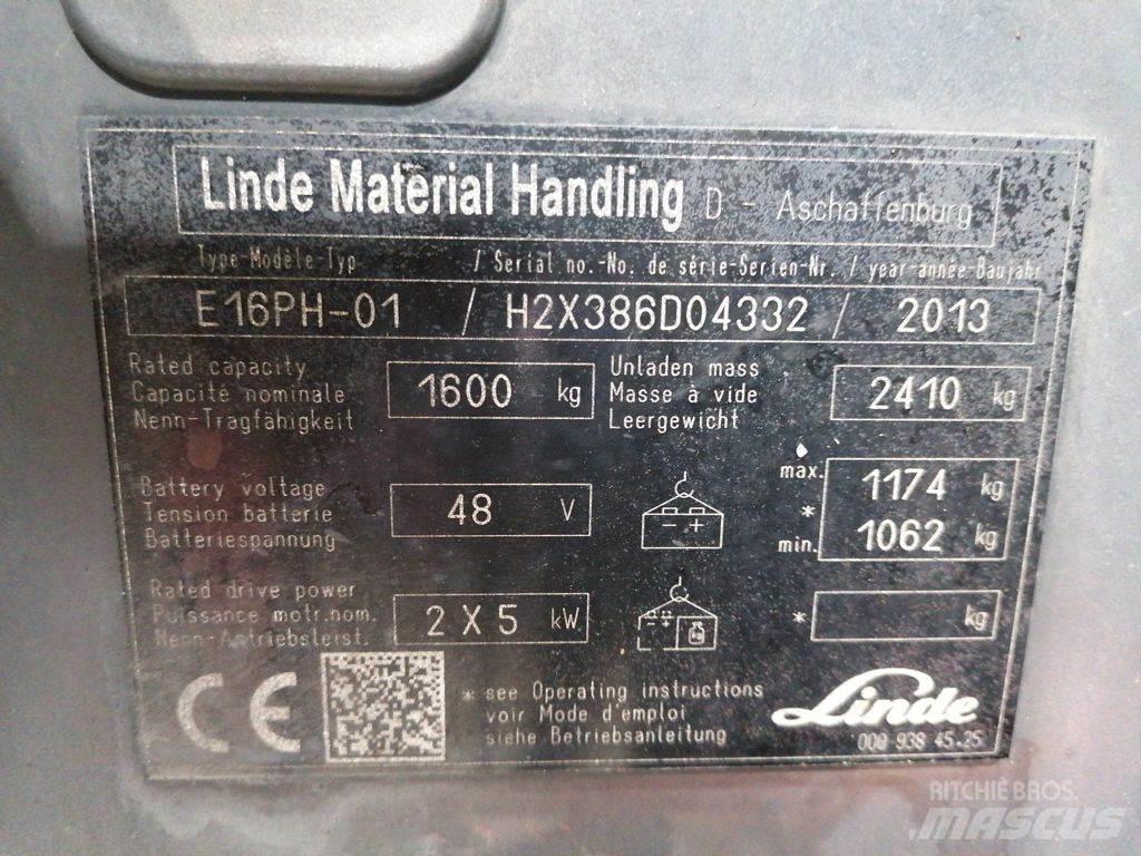 Linde E16PH-01 Elektromos targoncák
