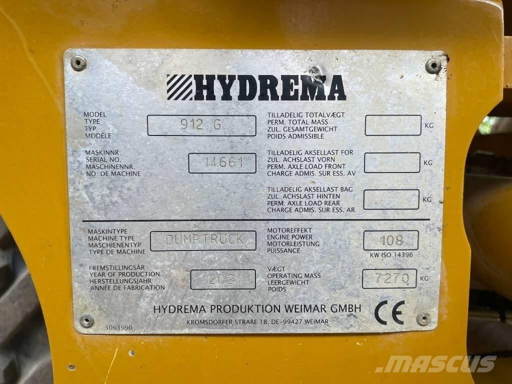Hydrema 912 G Csuklósdömperek
