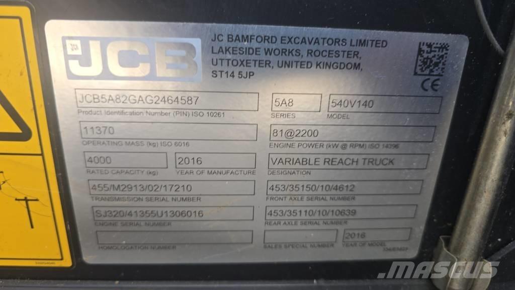 JCB 540-140 Teleszkópos rakodók