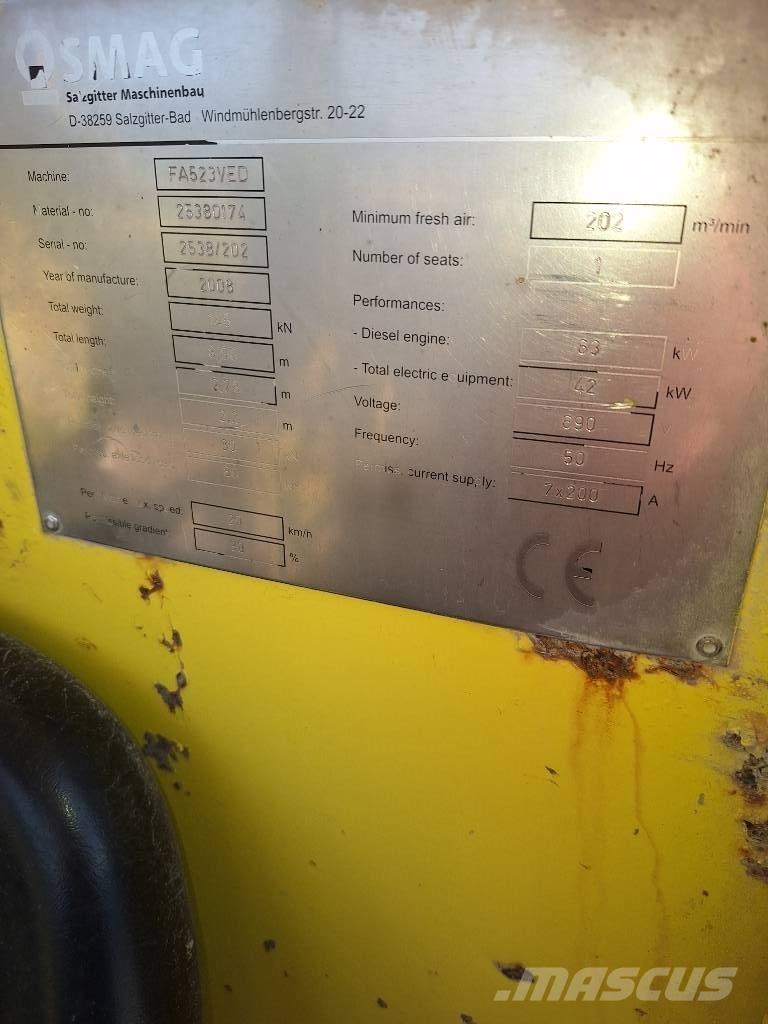 Nordmeyer SMAG FA523 Egyéb Földalatti Felszerelések