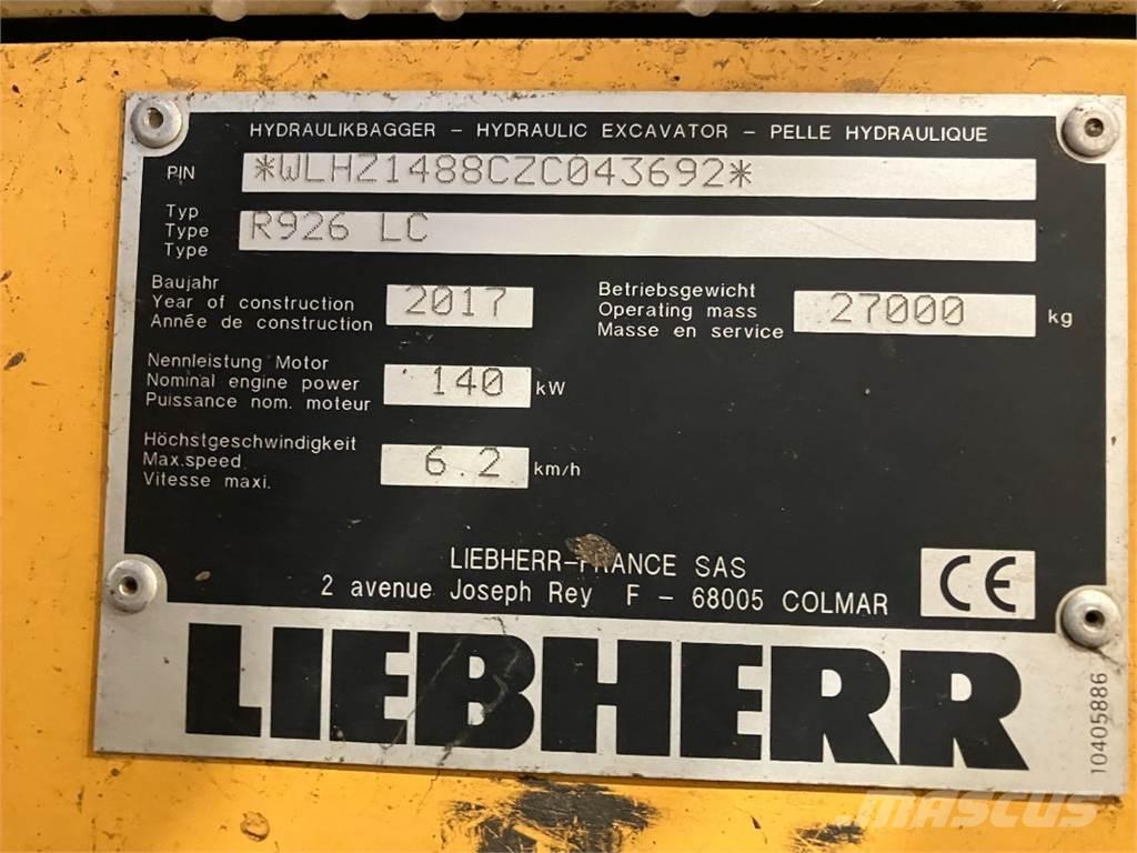 Liebherr R926 Lánctalpas kotrók