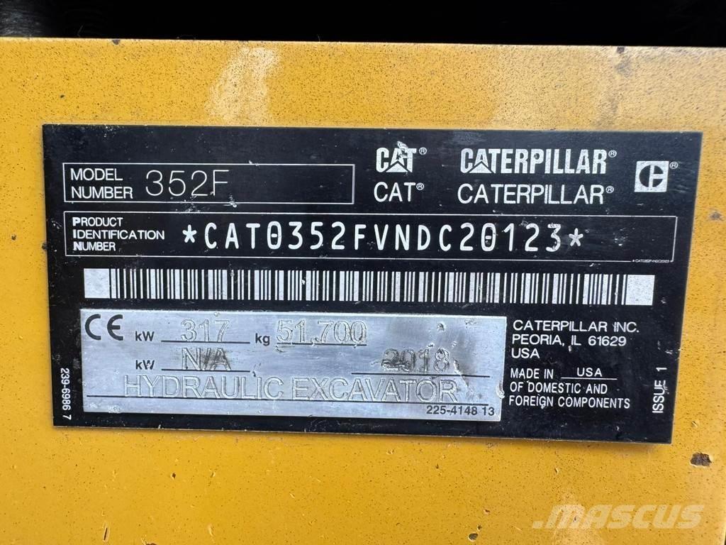 CAT 352F Lánctalpas kotrók