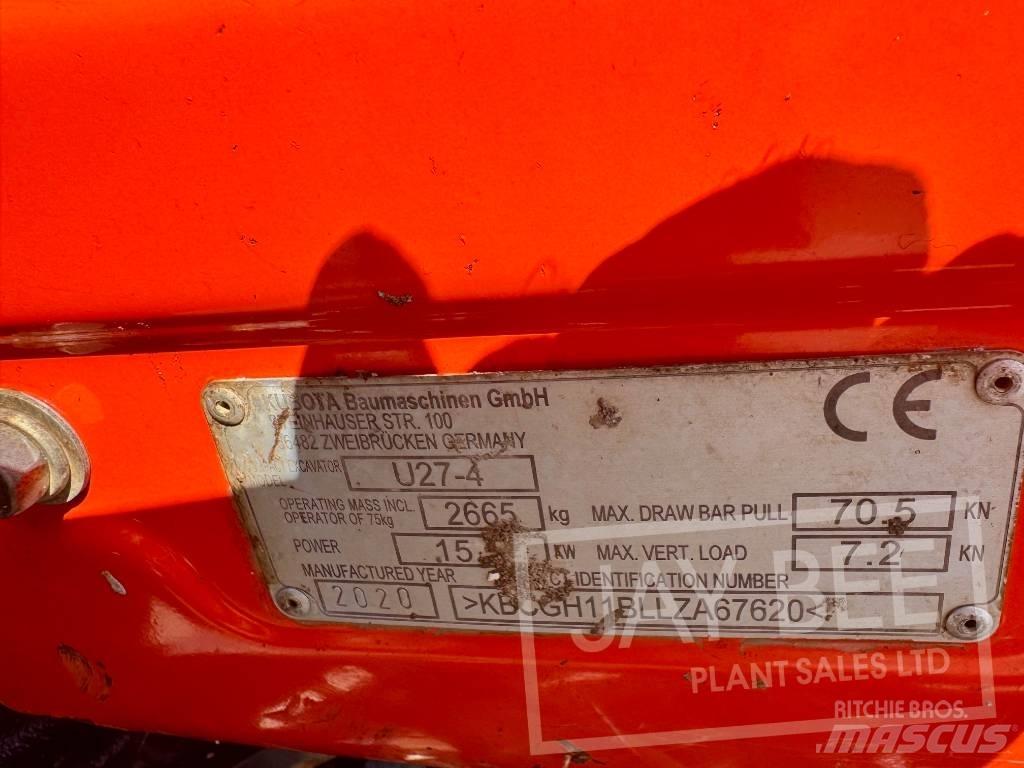 Kubota U 27-4 Mini kotrók < 7t